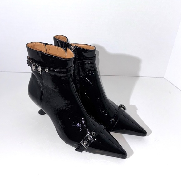 Ganni Eyelets Kitten Heel Booties